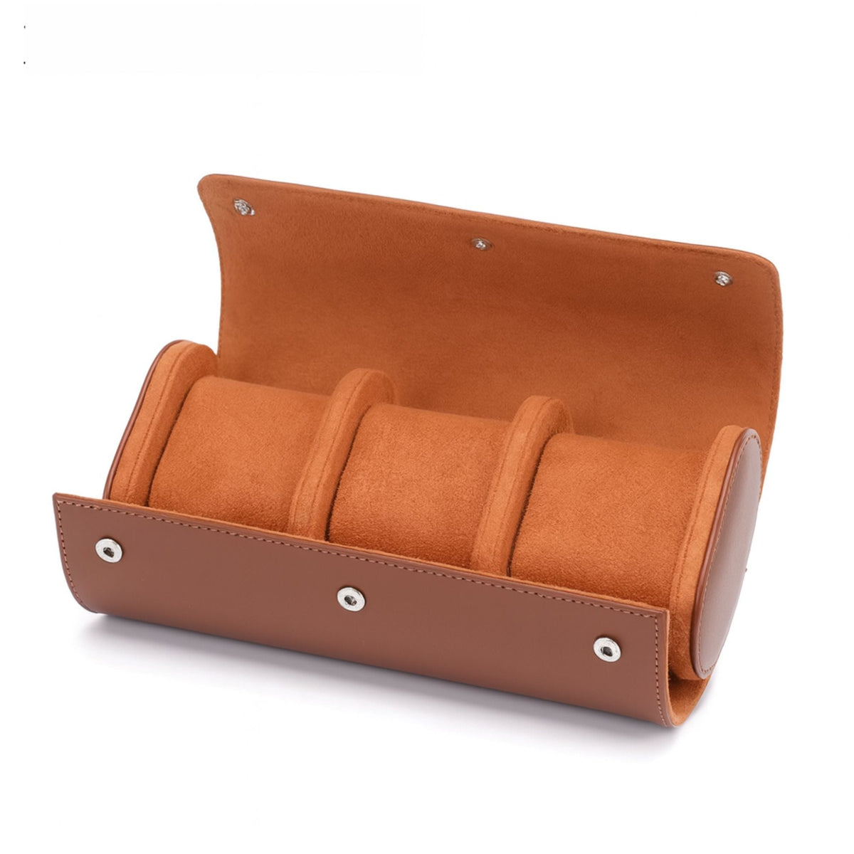 Premium Brown Leather Case - 3 Slots